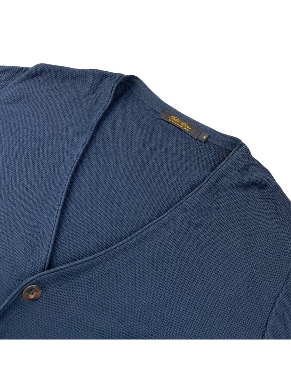 VTG Brooks Brothers Men's 100% Cotton Knit Cardigan Sweater Navy • USA • Medium